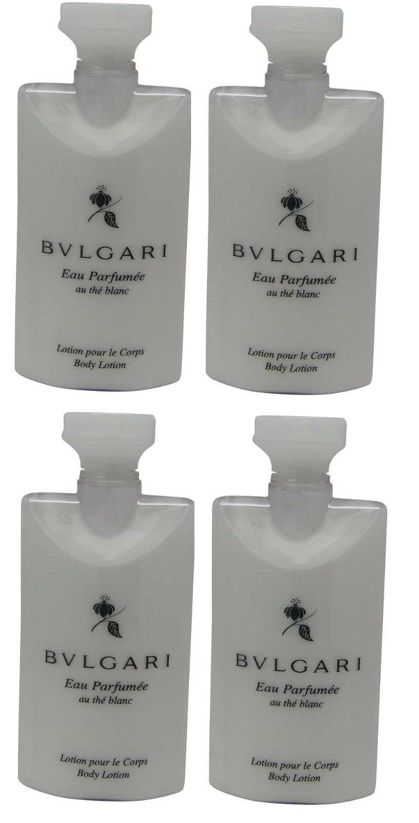 Bvlgari White Tea au the blanc Lotion lot of 4 each 2.5oz Total of 10oz