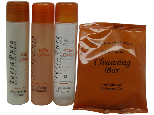 Terra Pure Wild Citrus Travel Set 2 Lotion, 2 Soap, 2 Shampoo and 2 Conditioner