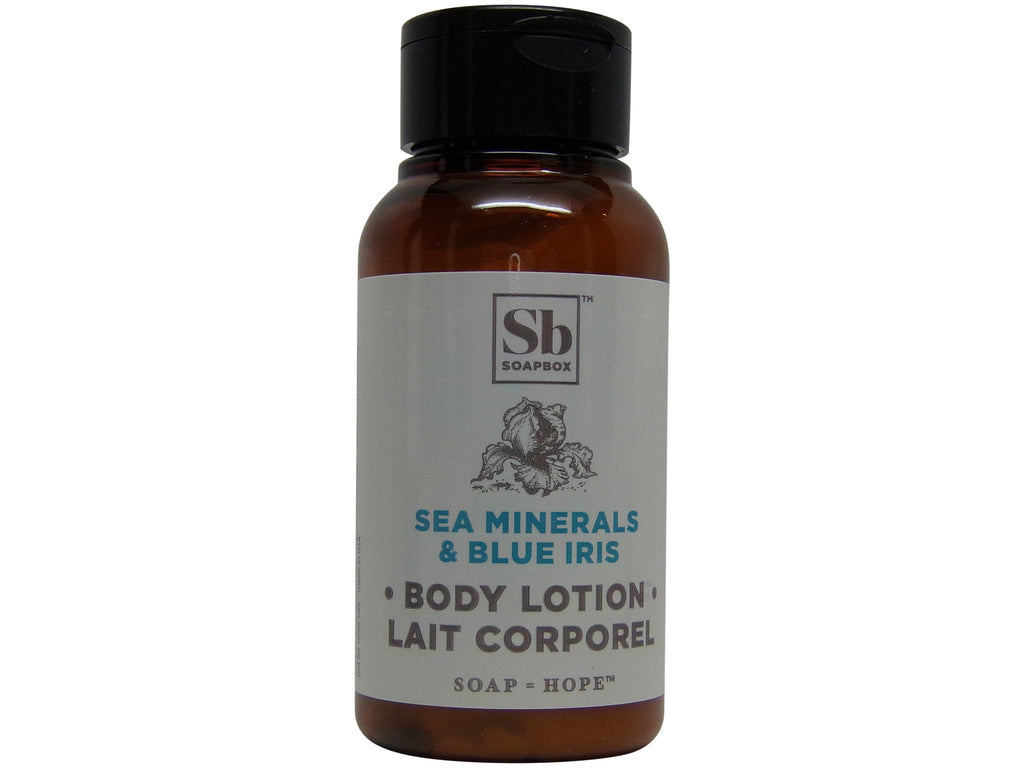 Soapbox Sea Minerals & Blue Iris Body Lotion lot of 12ea 1oz bottles Total of 12oz