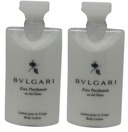 Bvlgari White Tea au the blanc Lotion lot of 2 each 2.5oz Total of 5oz