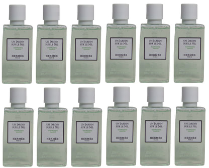 Hermes Un Jardin Sur le Nil Shampoo lot of 12 each 1.35oz Bottles. Total of  16.2oz