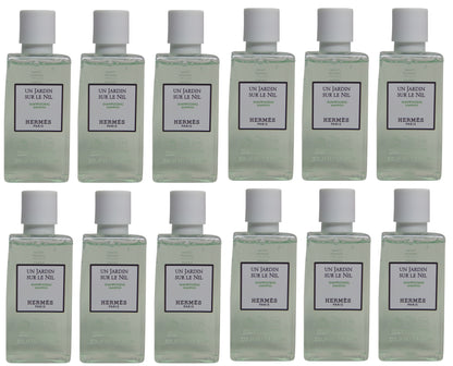 Hermes Un Jardin Sur le Nil Shampoo lot of 12 each 1.35oz Bottles. Total of  16.2oz