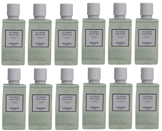 Hermes Un Jardin Sur le Nil Shampoo lot of 12 each 1.35oz Bottles. Total of  16.2oz