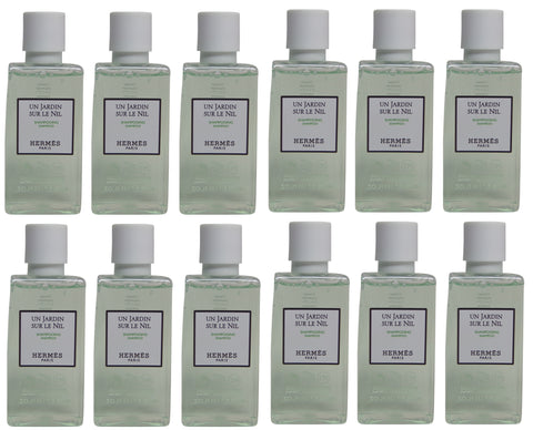 Hermes Un Jardin Sur le Nil Shampoo lot of 12 each 1.35oz Bottles. Total of  16.2oz