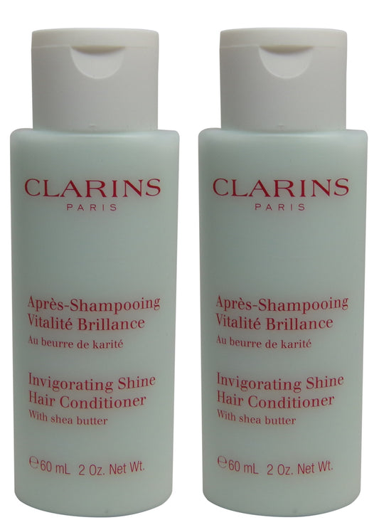 Clarins Invigorating Shine Hair Conditioner lot of 2 each 2oz Total of 4oz