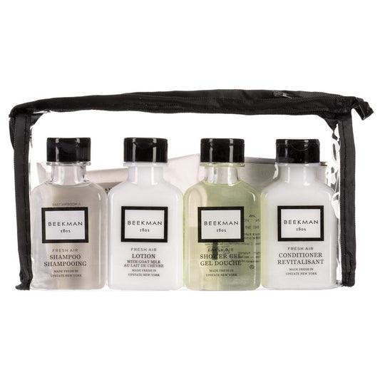 Beekman 1802 Fresh Air Goat Milk Amenity Kit - Shower Gel, Shampoo, Conditioner, Body Lotion, Face Soap And Body Soap