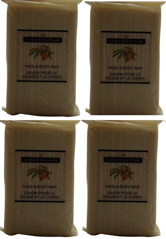 Lord and Mayfair Face & Body Soap Lot of 4 Each 1.6oz Bars. Total of 6.4oz