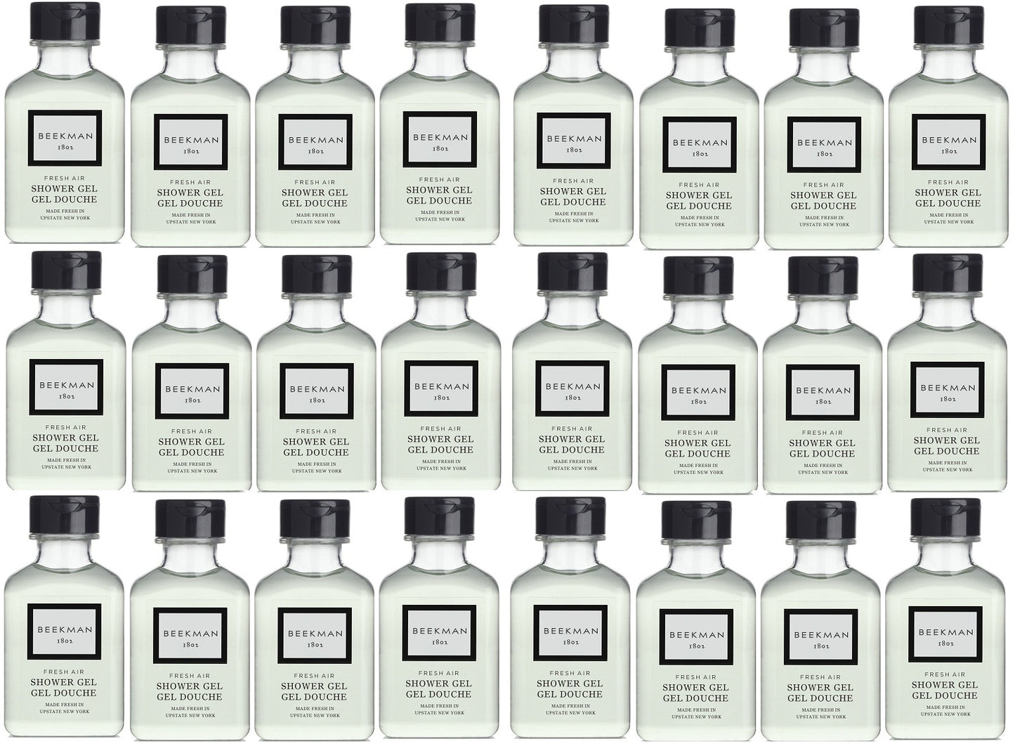 Beekman 1802 Fresh Air Shower Gel Lot of 24 Each 1oz Bottles. Total of 24oz
