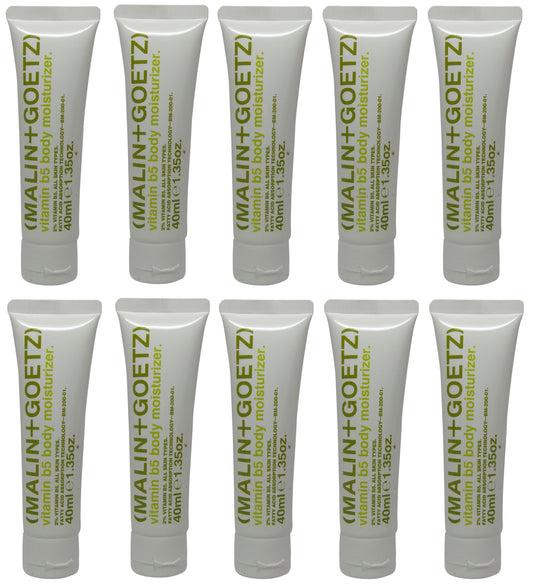 Malin + Goetz Vitamin b5 Body Moisturizer lot of 10 tubes each 1.35oz Total of 13.5oz