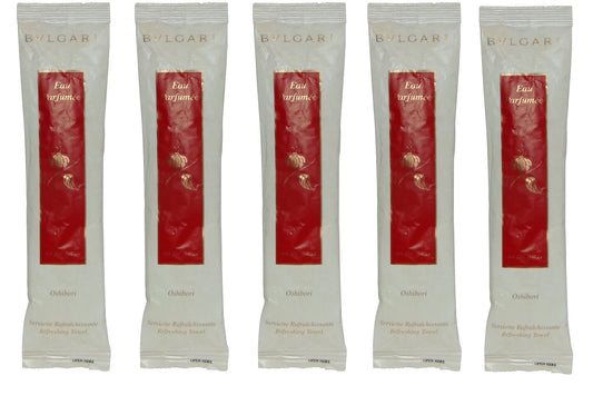 Bvlgari Eau Parfumee Oshibori Au the Rouge Refreshing Towel 5 each 0.4oz