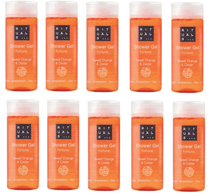 Rituals Fortune Sweet Orange & Cedar Shower Gel. Lot of 10. Total of 8.5oz