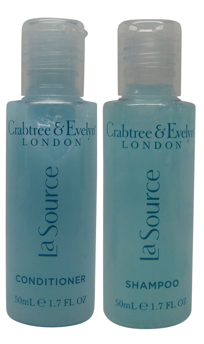 Crabtree and Evelyn La Source Shampoo and Conditioner 14 total (7 of each) 1.7oz Bottles.