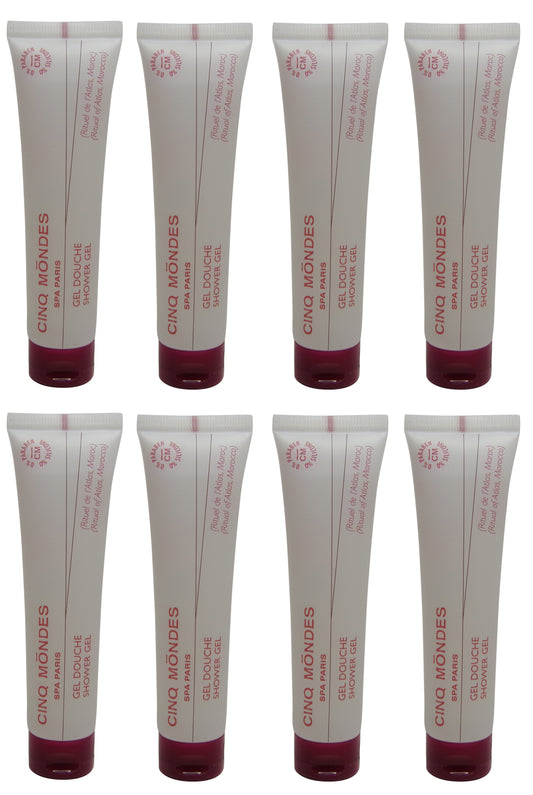 Cinq Mondes Shower Gel Rituel de l'Atlas lot of 8 each 1.35oz. Total of 10.8oz
