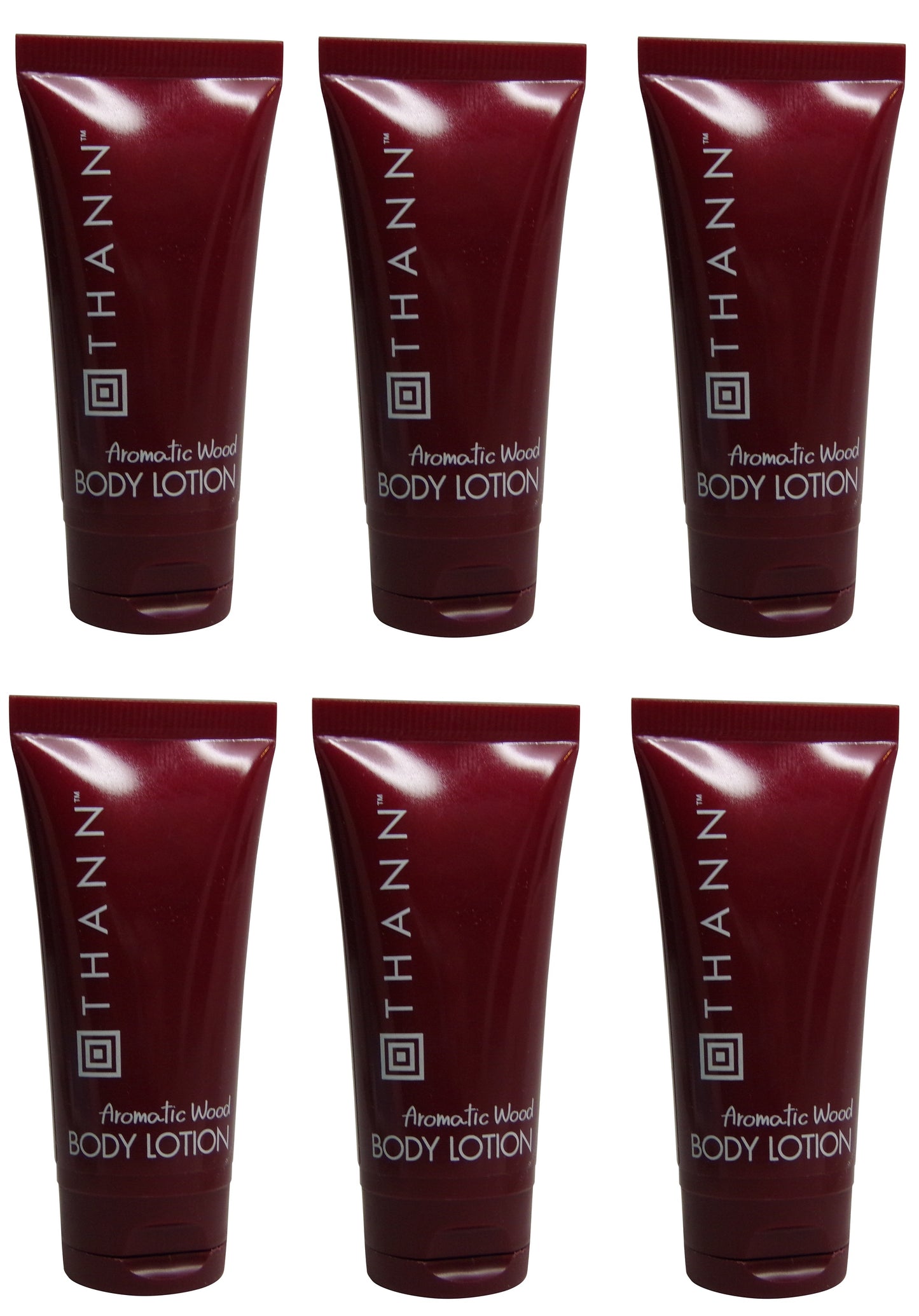 Thann Aromatic Wood Body Lotion lot of 6 Each 1.35oz Bottles. Total of 8.1oz