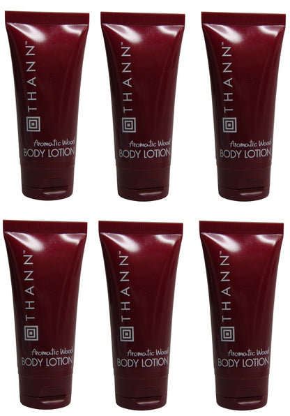 Thann Aromatic Wood Body Lotion lot of 6 Each 1.35oz Bottles. Total of 8.1oz