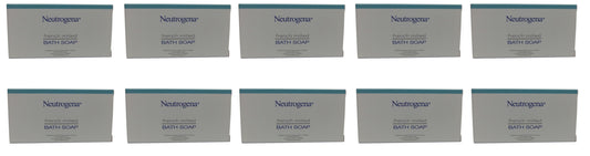 Neutrogena French Milled Bath Soap Lot of 10 each 1.25 oz Bars. Total of  12.5oz