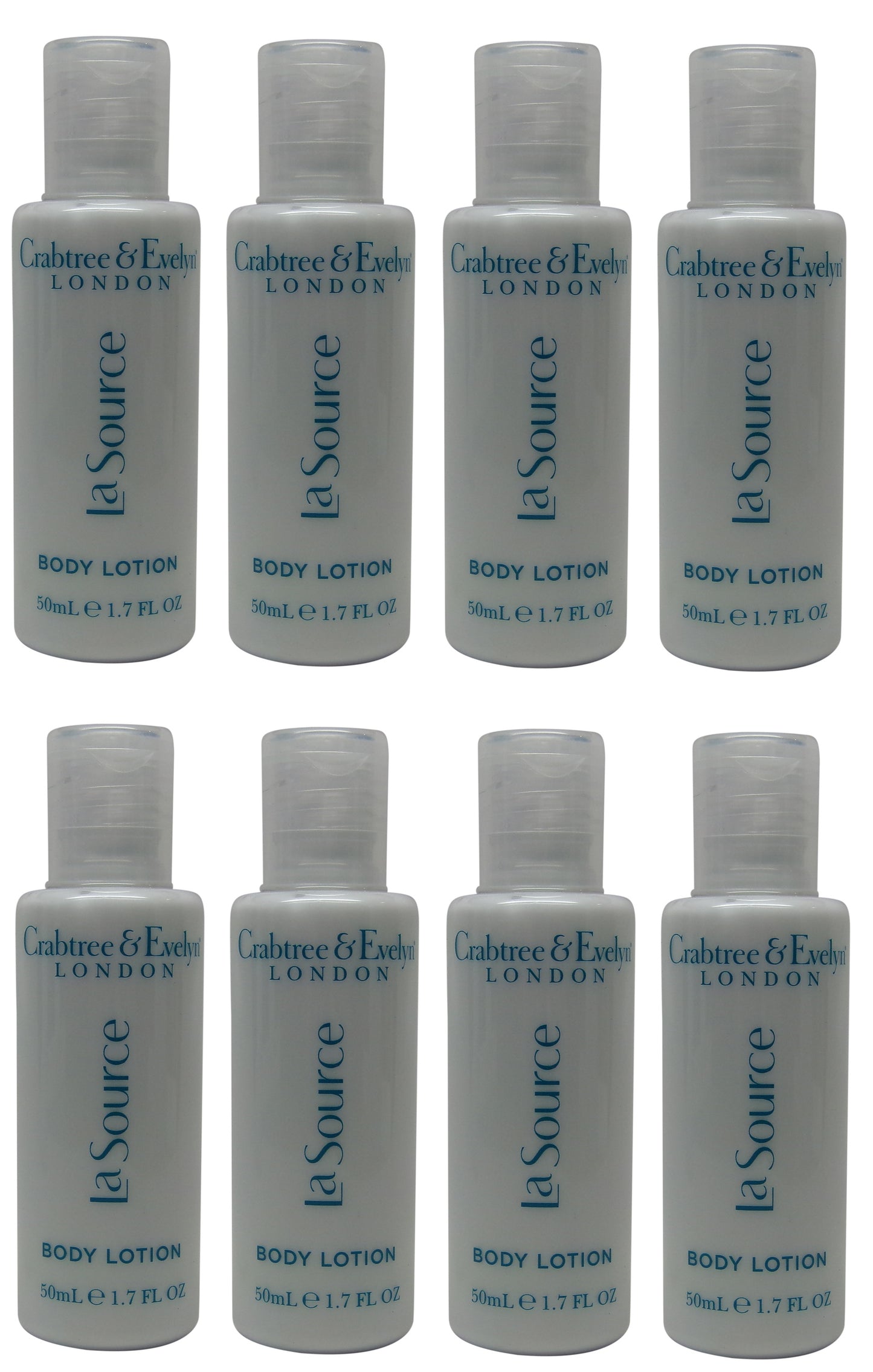 Crabtree  & Evelyn La Source Lotion 8 each 1.7oz Bottles. Total of 13.6oz