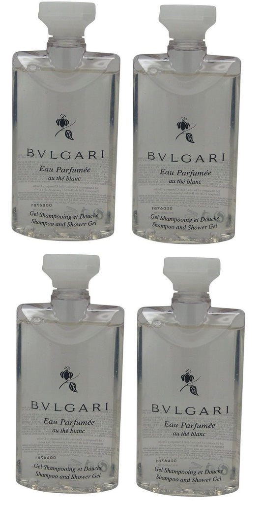 Bvlgari White Tea au the blanc Shampoo & Shower Gel lot of 4 each Total of 10oz