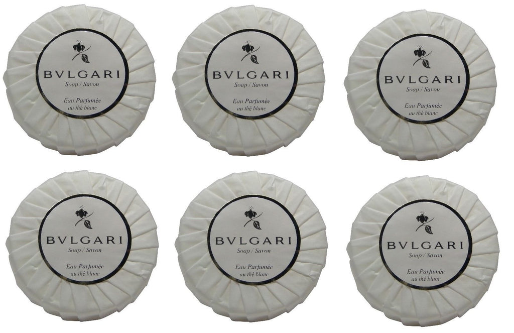 Bvlgari au the blanc lot of 6 each 1.76oz bars of Soap Total of 10.56oz