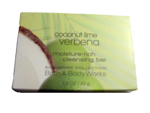 Bath & Body Works Coconut Lime Verbena Moisture Rich Cleansing Soap. Lot of 12 Bars. Total of 18oz