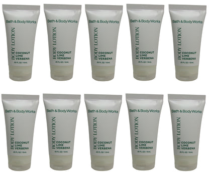 Bath & Body Works Coconut Lime Verbena Lotion lot of 10 Bottles. Total of 5.5oz