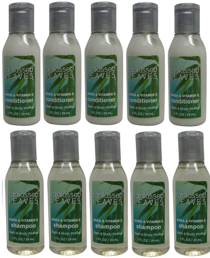 Bath and Body Works Rainkissed Leaves Shampoo and Conditioner lot of 10 Bottles