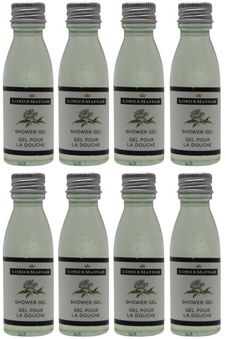 Lord and Mayfair Apple & Wicker Shower Gel Lot of 8 Each 1oz Bottles.
