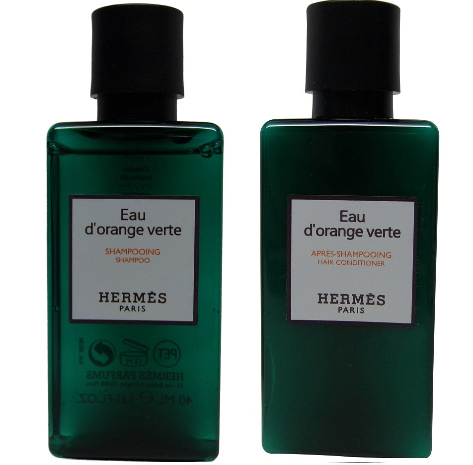 Hermes d'Orange Verte Shampoo & Conditioner lot of 14 (7 of each) 1.35oz bottles