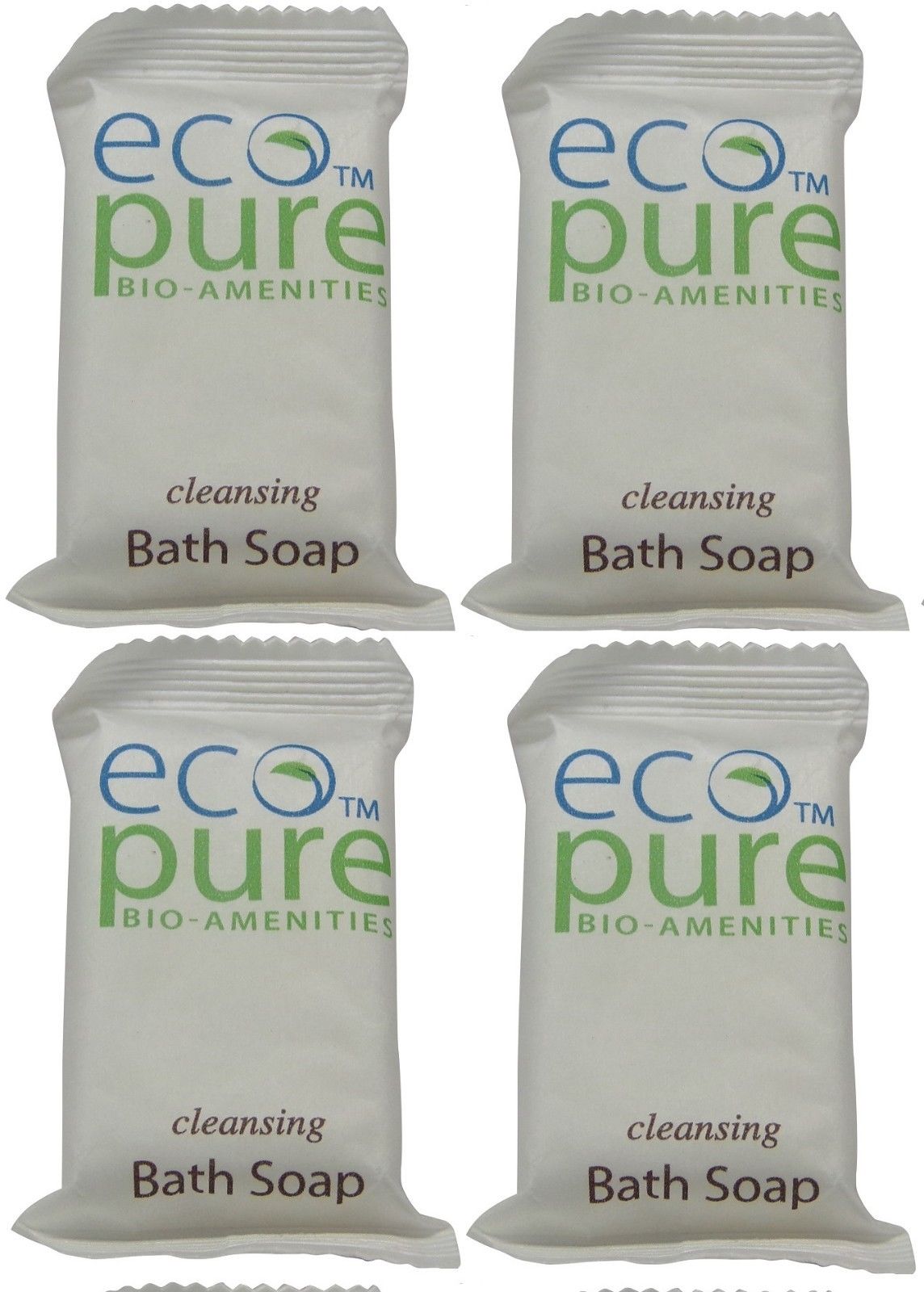 Eco Pure cleansing Bath Soap Lot of 4 each 1oz Bars. Total of 4oz