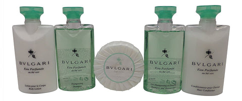 Bvlgari Au the Vert Travel Set Shampoo, Conditioner, Lotion. Shower Gel, & Soap
