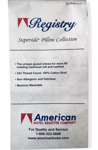 American Hotel Register - Registry Superside Gusseted 1 King Pillow