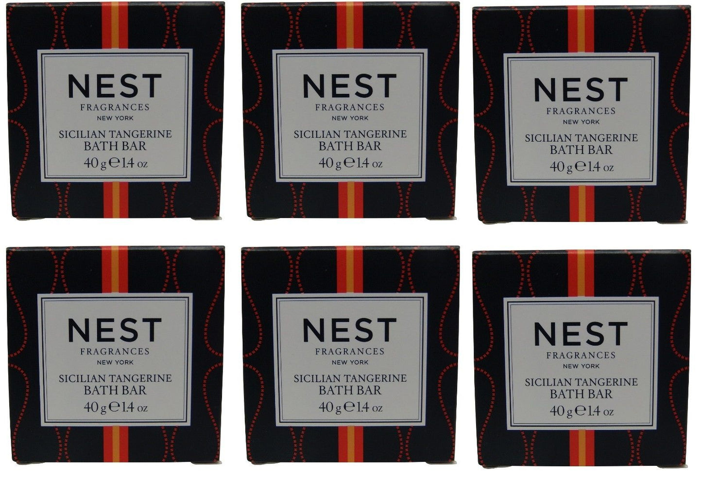 Nest Fragrances Sicilian Tangerine Bath Soap lot of 6 bars. Total of 8.4oz
