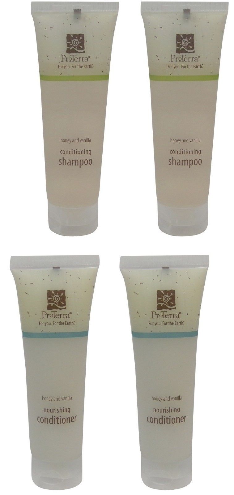 ProTerra Honey & Vanilla Shampoo and Conditioner Lot of 4 (2 of Each)