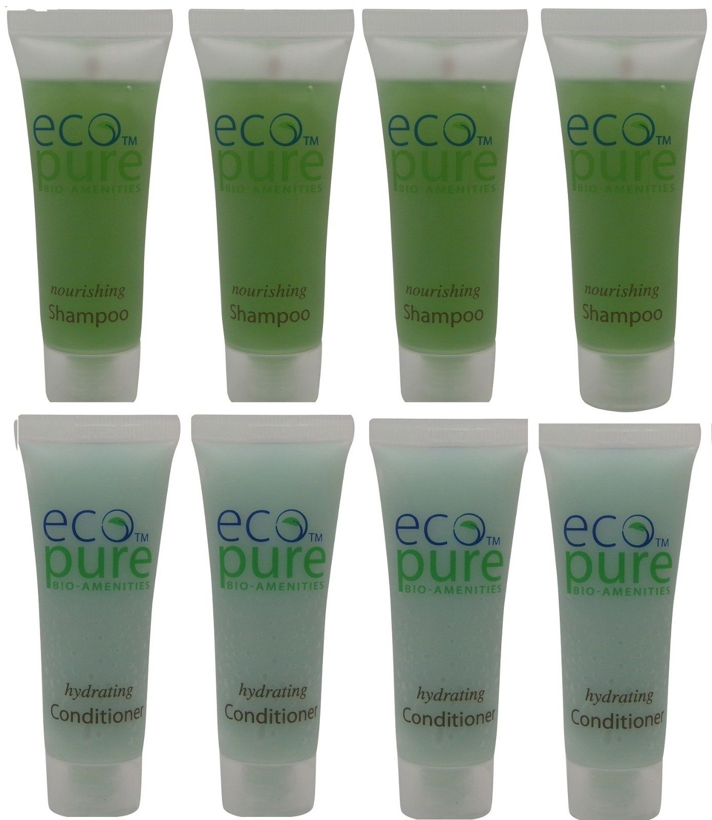 Eco Pure Nourishing Shampoo and Hydrating Conditioner Lot of 8 (4 of each) 1oz