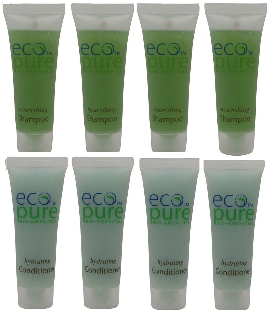 Eco Pure Nourishing Shampoo and Hydrating Conditioner Lot of 8 (4 of each) 1oz