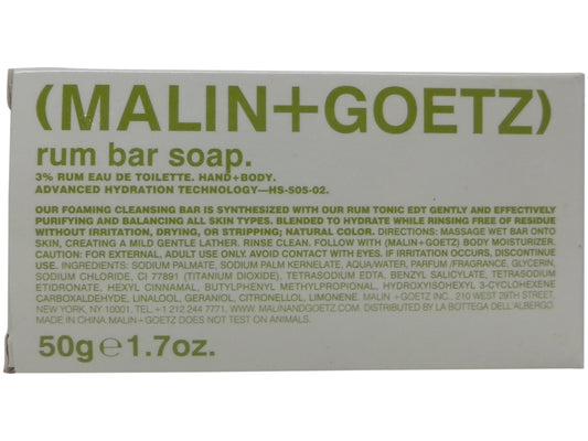 Malin + Goetz rum bar soap lot of 2 each 1.7oz bars. Total of 3.4oz