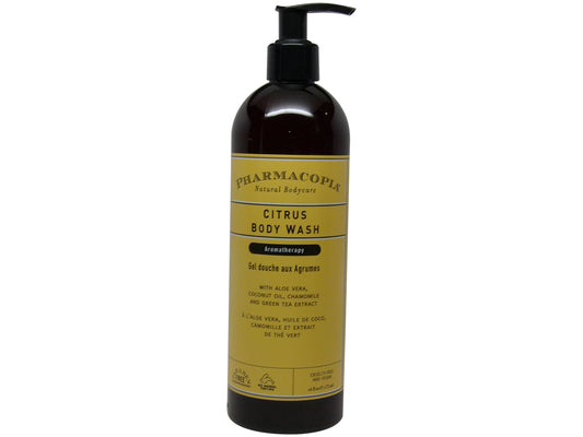Pharmacopia Citrus Body Wash  Moisturizing Shower Gel with Natural & Organic Ingredients  Vegan Bodywash for Men & Women, 16oz