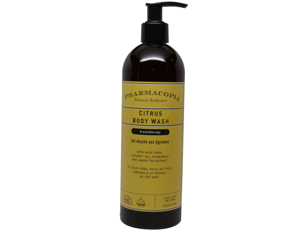 Pharmacopia Citrus Body Wash  Moisturizing Shower Gel with Natural & Organic Ingredients  Vegan Bodywash for Men & Women, 16oz