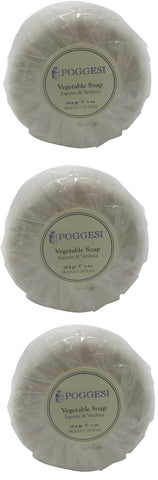 Poggesi Vegetable Soap Lot of 3 Each 2oz Bath Bars. Total of 6oz