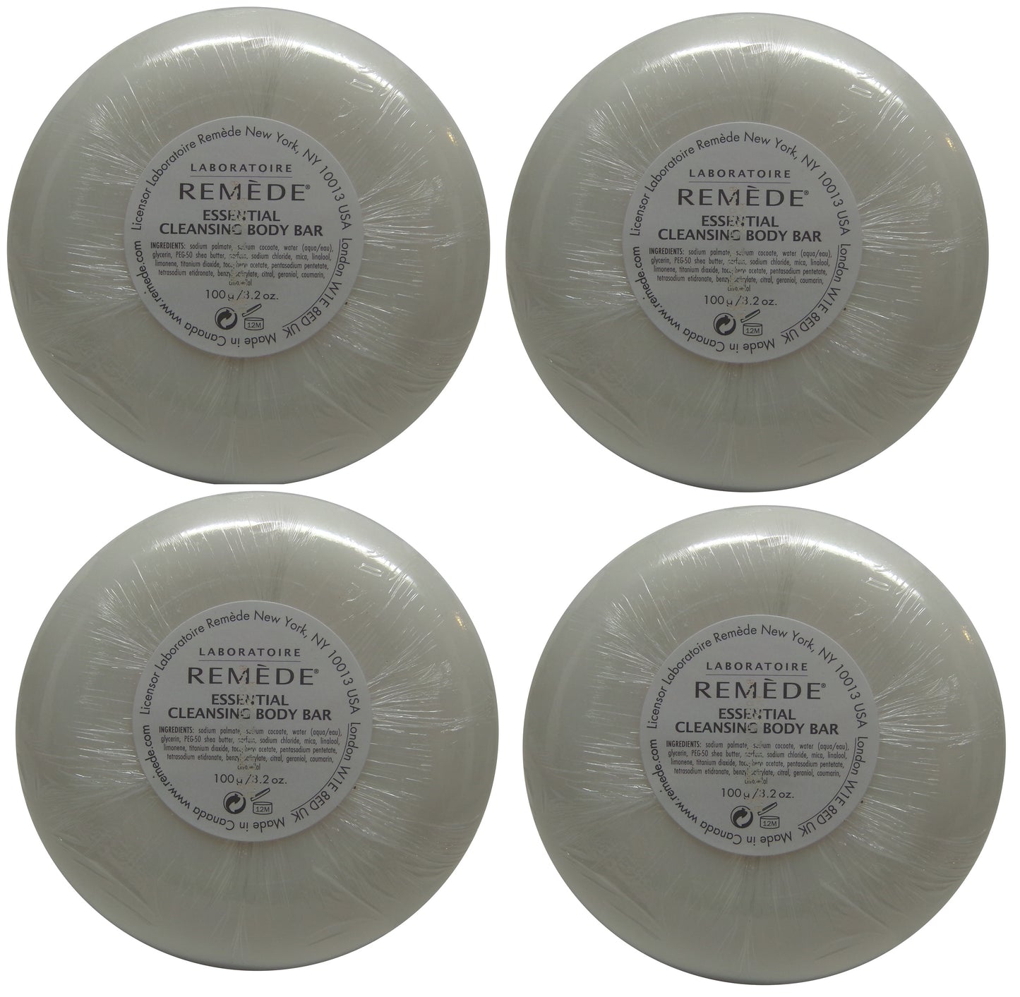 Remede Soap lot of 4 each 3.5oz Bars.