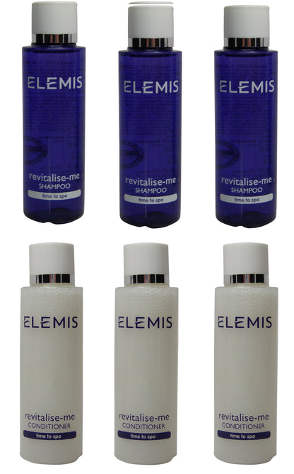 Elemis Revitalise Me Shampoo and Conditioner lot of 6 Bottles (3 of each)