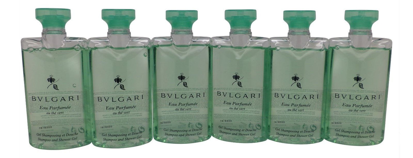 Bvlgari Green Tea Shampoo & Shower Gel lot of 6 each 2.5oz Total of 15oz